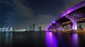 Neon lights are one of the signature Miami landmarks