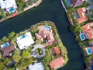 aerial view of Florida neighborhood