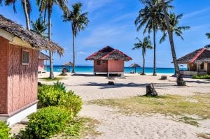 small beach huts