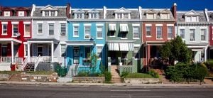 houses in a neighborhood