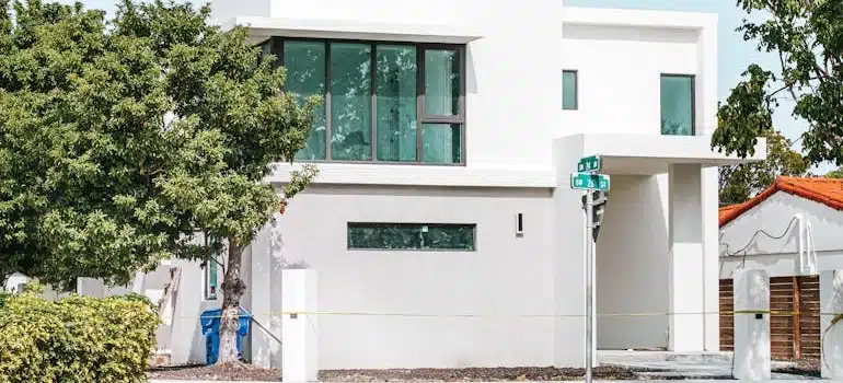 A white family home in Miami