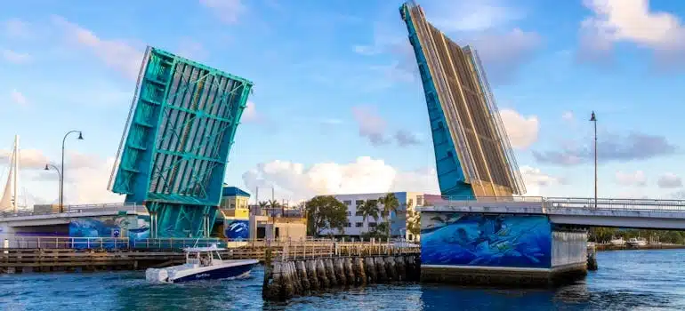 View of a drawbridge in Fort Lauderdale