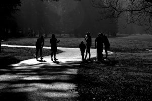  People on the trail at one f the top outdoor exercise parks in Miami