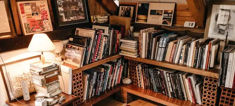 Home library that will need a climate-controlled storage unit