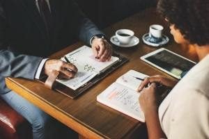 two people studying