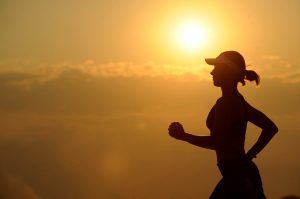 A girl running 