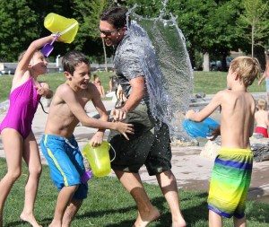 family having fun