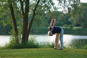 Man doing exercises.