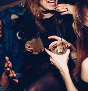 Two ladies at a party