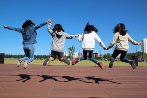 Picture of kids jumping