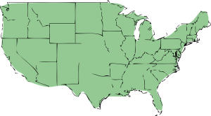 Map of United States.