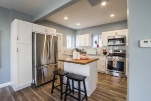 Tidy kitchen.