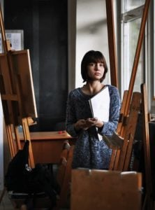 Artist in a studio.