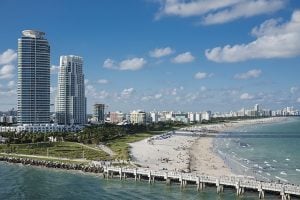 Miami beach and buildings