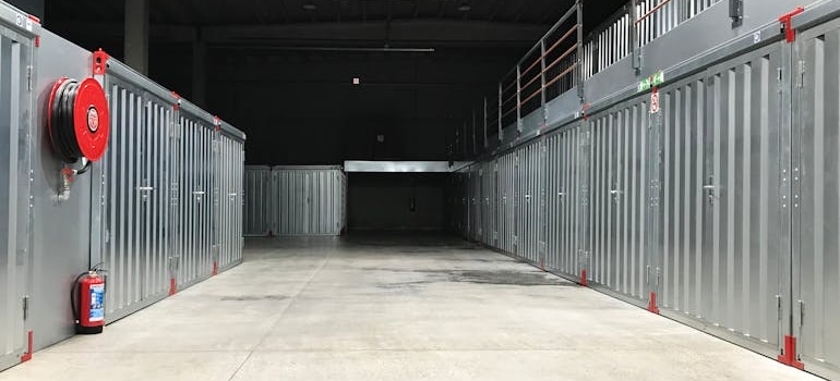 An empty hallway after you declutter your storage unit
