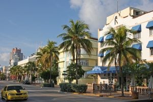 Art Deco buildings in Miami.