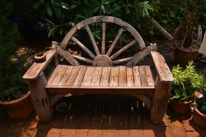 A bench ready for furniture donation pick up Miami.
