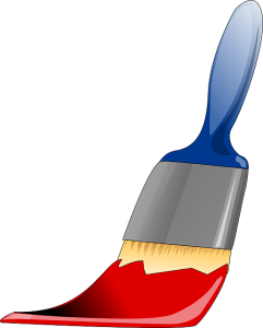 a paintbrush 