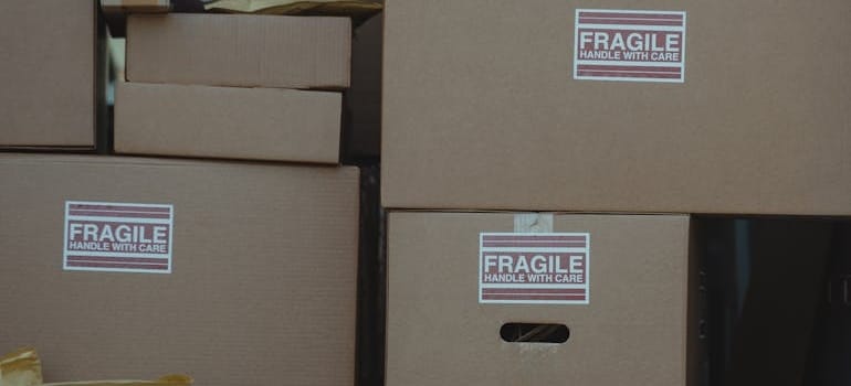 Close-up Photo of Stacked cardboard Boxes