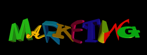 the word marketing written in different colors 