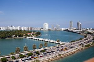 A traffic jam in Miami