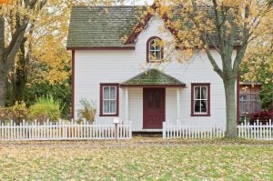 Picture of a house. Before moving in together with your significant other you must first decide where are you going to live