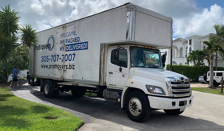 A moving truck used by local movers Florida based.