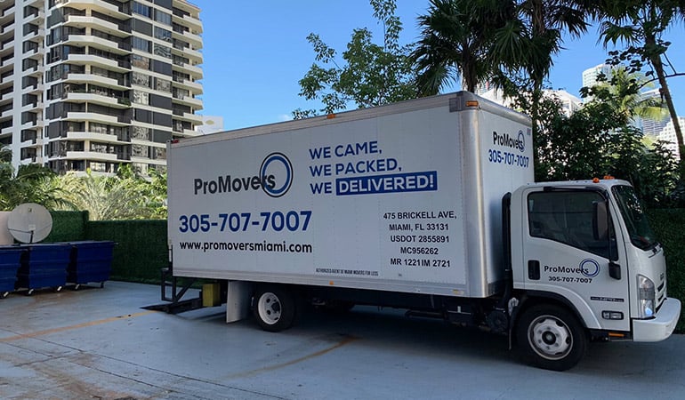 A moving truck.