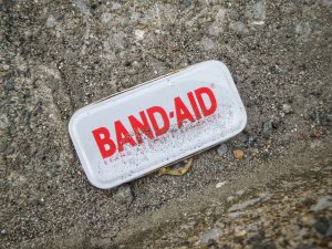 A band-aid logo