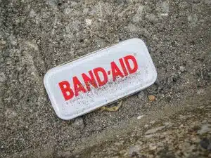 A band-aid logo