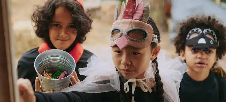 Kids Wearing Halloween Costumes