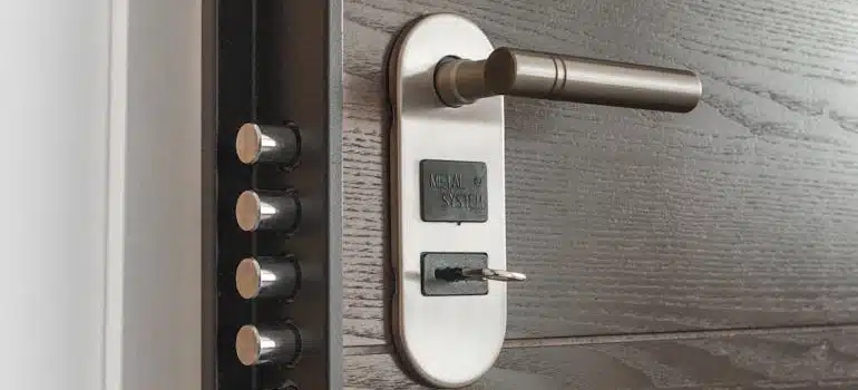 Deadlock With Key on Hole as home security features