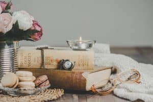 Books on the table