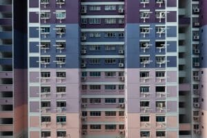 colorful exterior of an apartment building