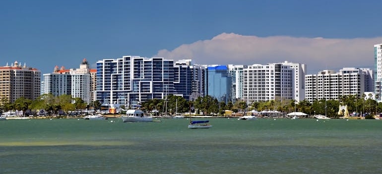 Sarasota Florida Skyline with Waterfront View