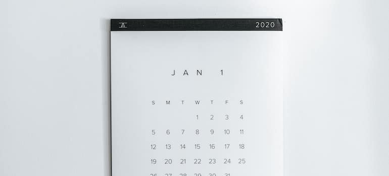 a calendar