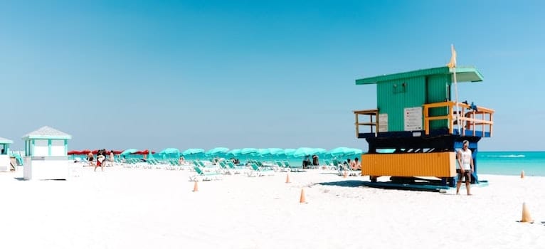 A beach in Miami