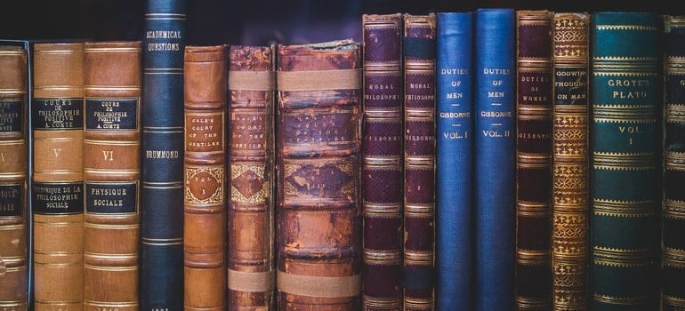 Books on a shelf