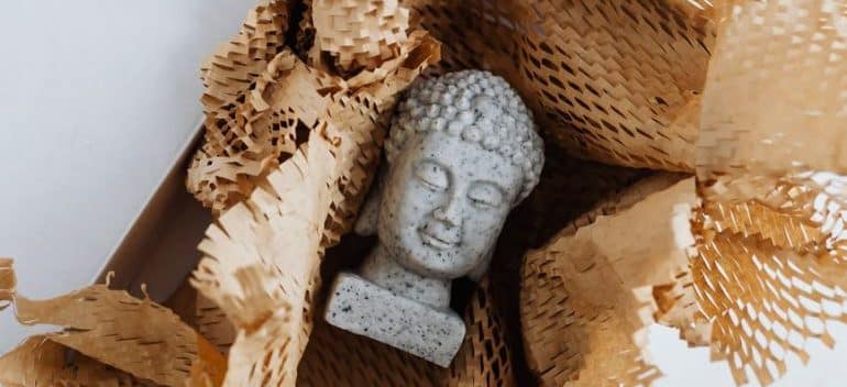 Statue of Buddha in a box