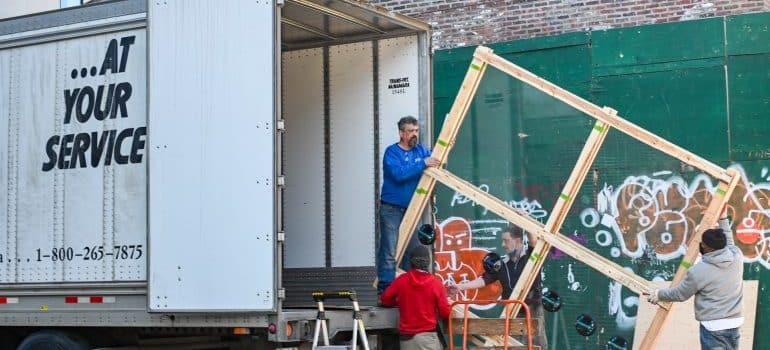 Movers South Point loading their truck