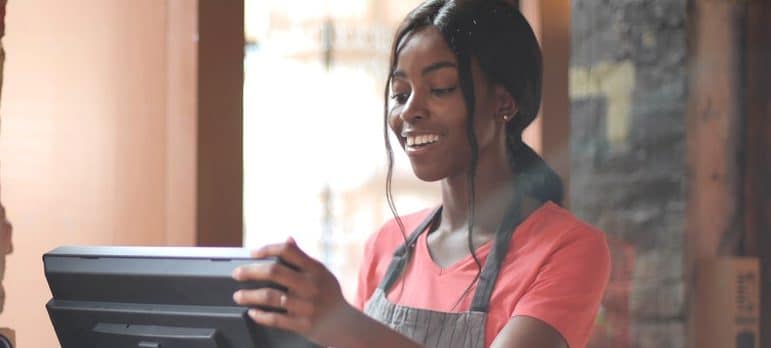 woman working at the register