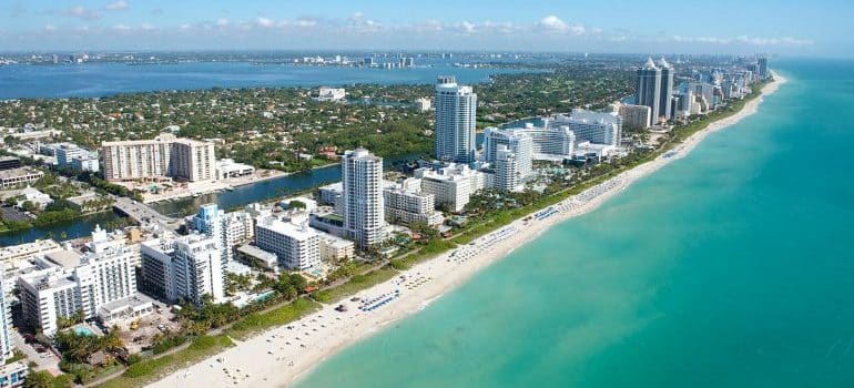 Miami beach and the city