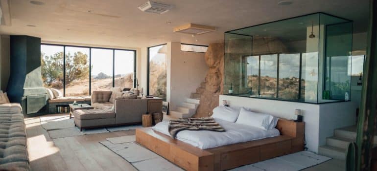 Luxury living room and bedroom