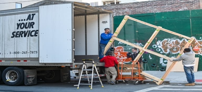 People relocating. Small business owners in Miami are using self-storage when moving.