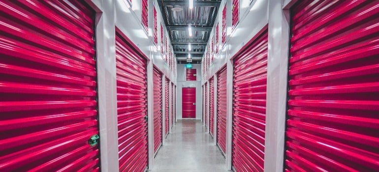 pink indoor storage units