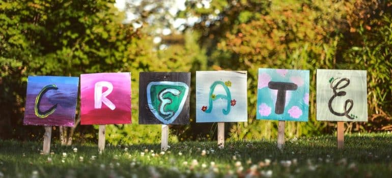 Inspiration sign at the park