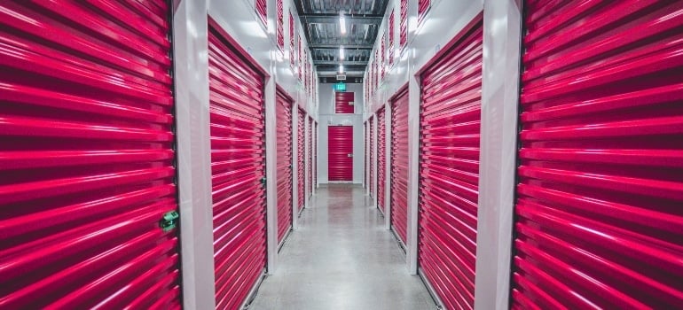 pink storage door