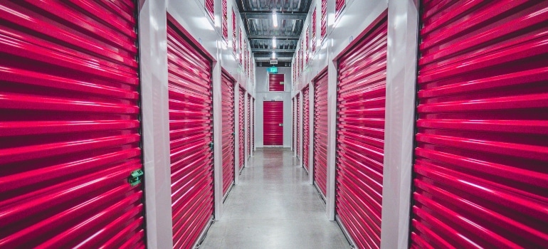 pink indoor storage units