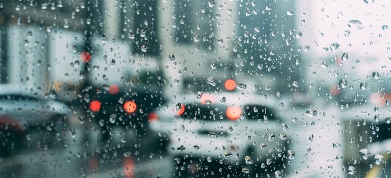 a rainy window