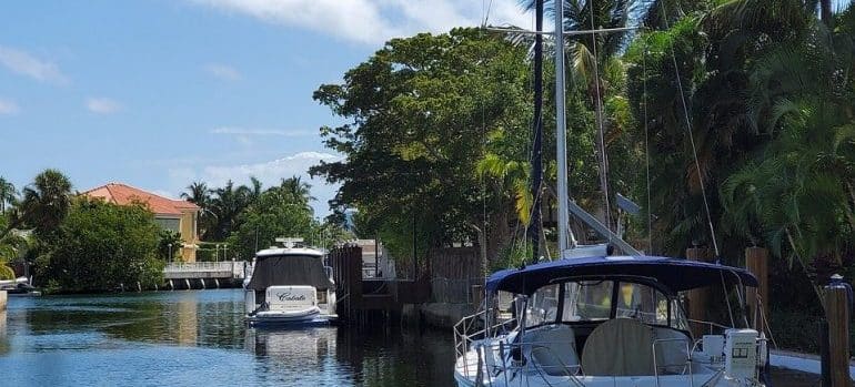 Florida boat in the water